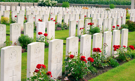 Bedford House Cemetery world war one Ypres Flander Belgiumのeditorial素材