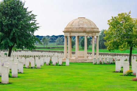 Bedford House Cemetery world war one Ypres Flander Belgiumのeditorial素材