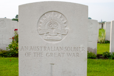 An Australian soldier of the great world war one のeditorial素材