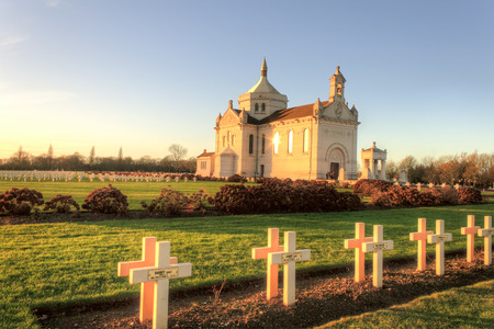 French national cemetery Notre-Dame-de-Lorette - Ablain-Saint-Nazaireの写真素材