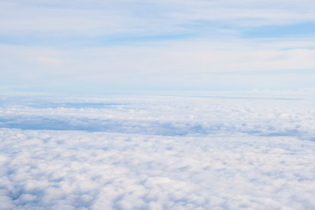 view from off the plane on clouds
