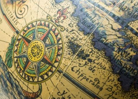 Old-style globe closeupの写真素材