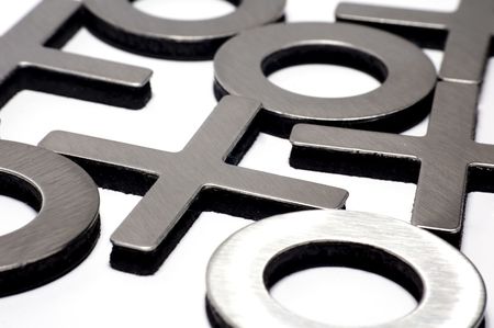 Tic-tac-toe isolated on white backgroundの写真素材