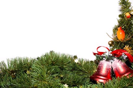 Christmas still-life isolated on white backgroundの写真素材