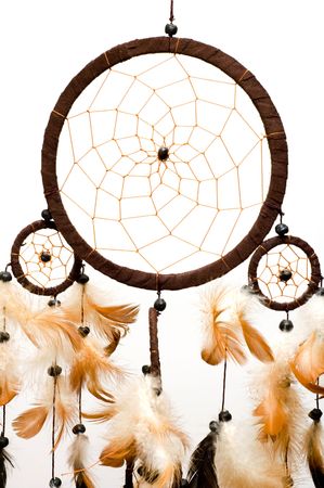 Dreamcatcher isolated on white backgroundの写真素材