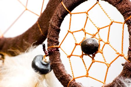 Dreamcatcher isolated on white backgroundの写真素材