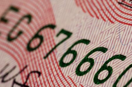 Dollar bill extreme close upの写真素材