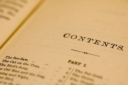 Page in old book with shallow depth of fieldの写真素材