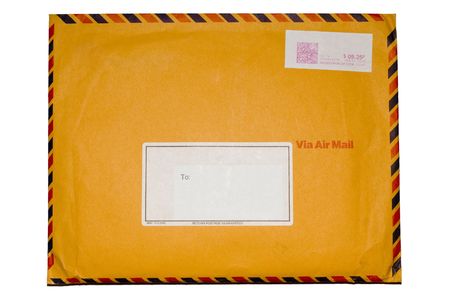 Isolated envelope on white backgroundの写真素材