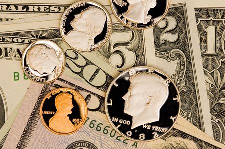 Perfect uncirculated american currencyの写真素材