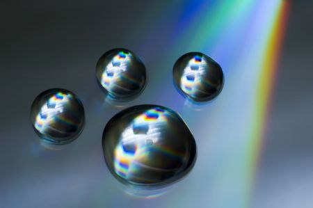 Water drops on cd backgroundの写真素材