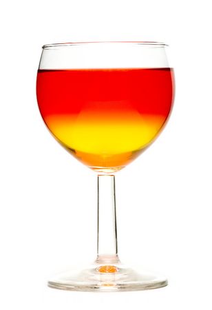 Dessert cocktail isolated on whiteの写真素材