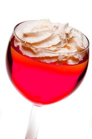 Dessert cocktail isolated on whiteの写真素材