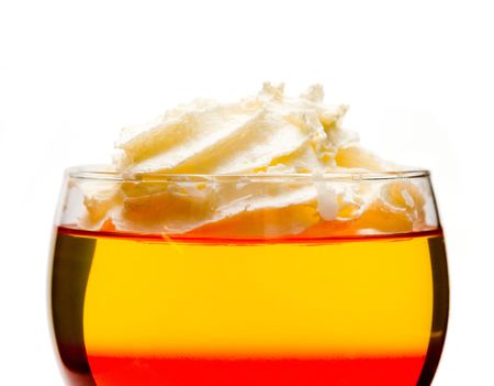 Dessert cocktail isolated on whiteの写真素材