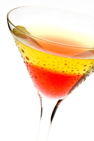 Dessert cocktail isolated on whiteの写真素材