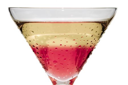 Dessert cocktail isolated on whiteの写真素材