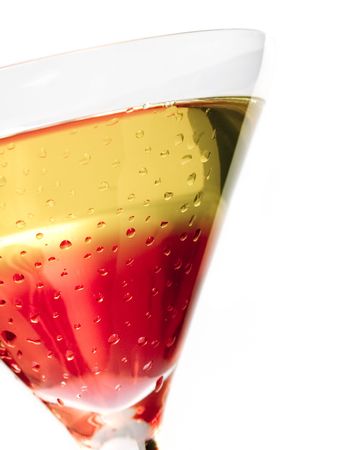 Dessert cocktail isolated on whiteの写真素材