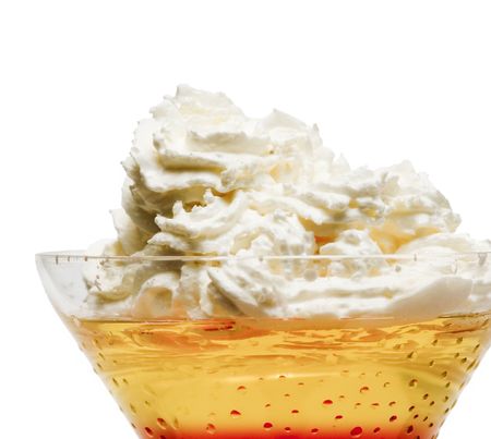 Dessert cocktail isolated on whiteの写真素材