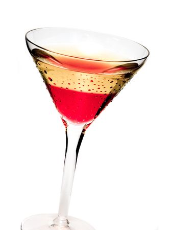 Dessert cocktail isolated on whiteの写真素材