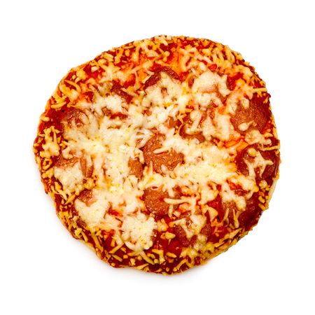 Pizza with salamiの写真素材