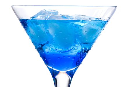 Cocktail with blue curacaoの写真素材