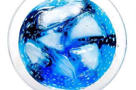 Cocktail with blue curacaoの写真素材