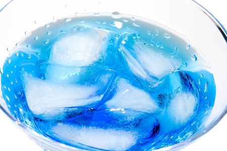 Cocktail with blue curacaoの写真素材