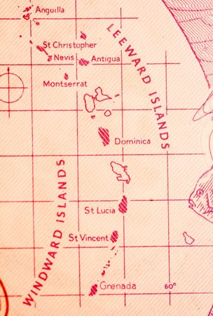 Caribbean map (Caribbean dollar close up)の写真素材