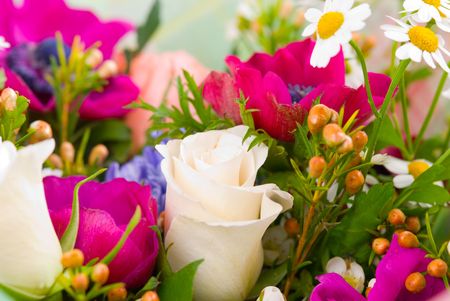 Bouquet close up with shallow depth of fieldの写真素材