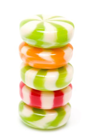 Candies isolated on white backgroundの写真素材