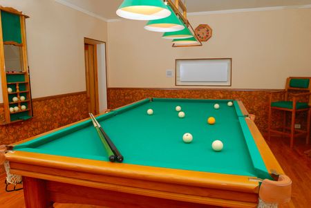 Billiards room interior in private house