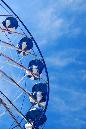 Giant wheel against blue sky