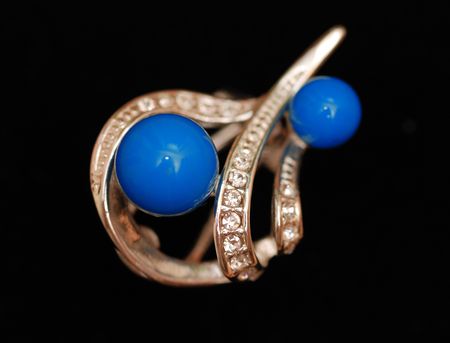 Jewelry against dark black backgroundの写真素材