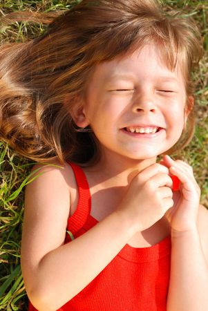 Little cute girl outdoor portrait