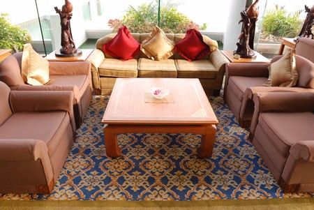 Luxury hotel lobby hall interiorの写真素材