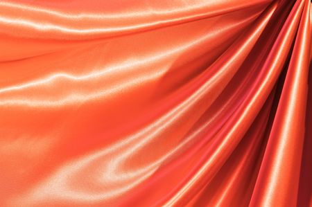 Beautiful folded red silk backgroundの写真素材