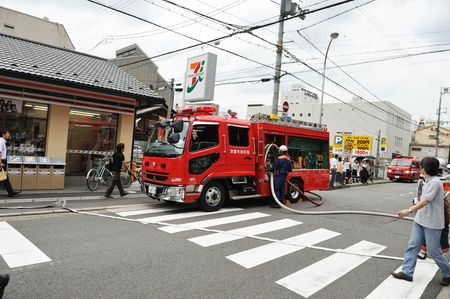 Kyoto City Fire Department at work, Japan, 2010