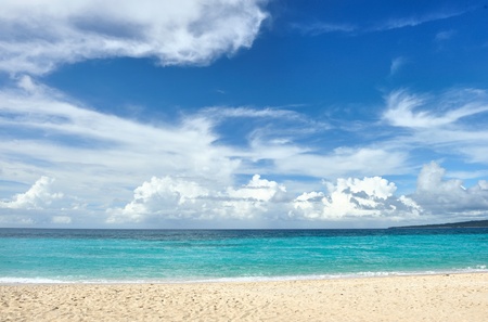 Beautiful wild beach at remote island, Philippinesの写真素材