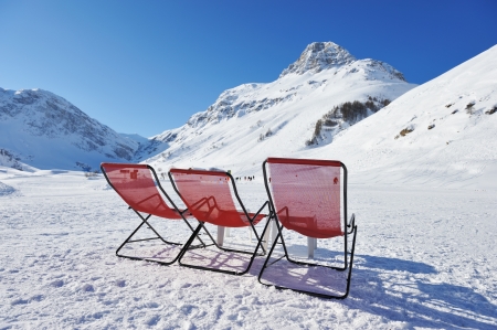 Mountains with snow in winter, Val-d'Isere, Alps, Franceの写真素材