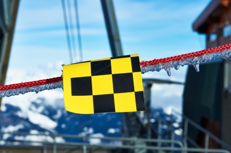 Ski lift station in mountains at winter, Meribel, Alps, Franceの写真素材