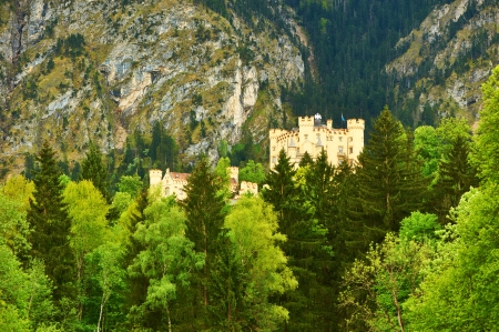 The castle of Hohenschwangau in Bavaria, Germany のeditorial素材