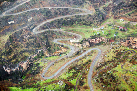 Mountain road landscape in Armeniaの写真素材