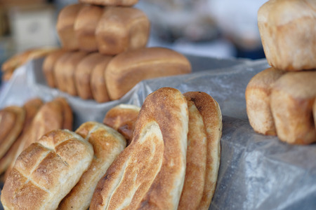 Traditional bread at armenian marketの写真素材
