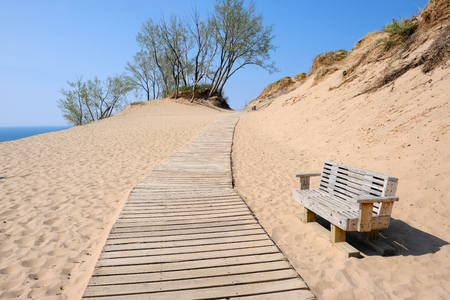 Sleeping Bear Dunes National Lakeshore, Michigan, USAの写真素材