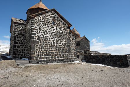 Ancient monastery Sevanavank on Lake Sevan, Armenia. Was founded in year 874.