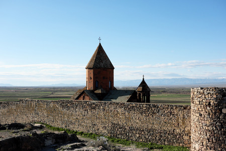 Ancient monastery Khor Virap in the mountains of Armenia. Was founded in years 642-1662.