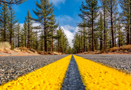 Open highway in California, USA.の写真素材