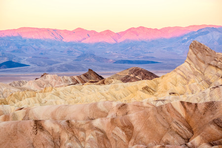 Death Valley National Park - Zabriskie Point at sunrise. California, USA.の写真素材