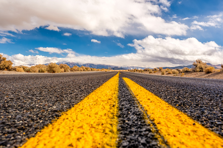 Open highway in California, USA.の写真素材