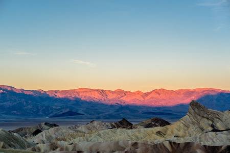 Death Valley National Park - Zabriskie Point at sunrise. California, USA.の写真素材
